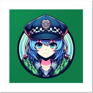 police anime girl Posters and Art